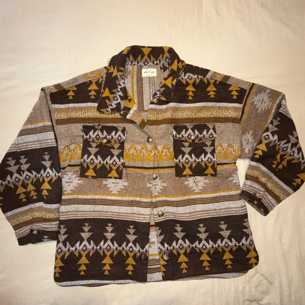 New In Western Shacket Large